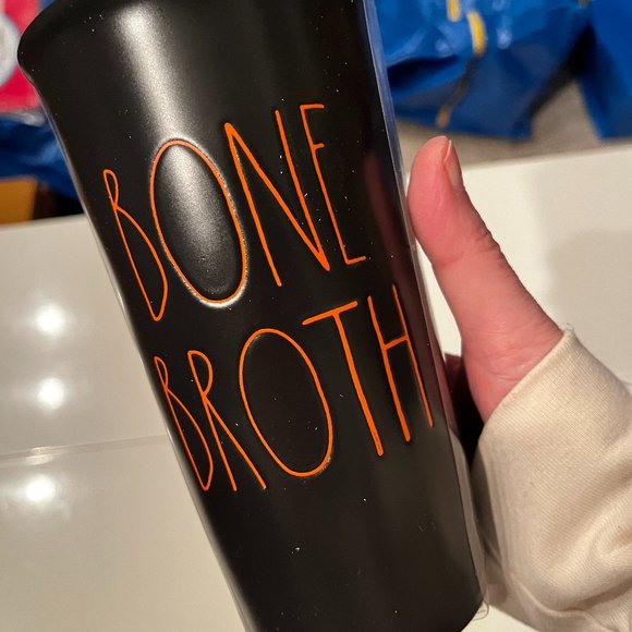 Bone Broth Rae Dunn Ceramic Travel Mug New In Box Holiday Gift - Picture 2 of 9